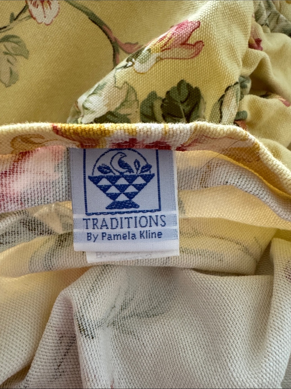 2 Cottage Style Yellow Floral Ruffled Standard Pillow Shams - Picture 2 of 6